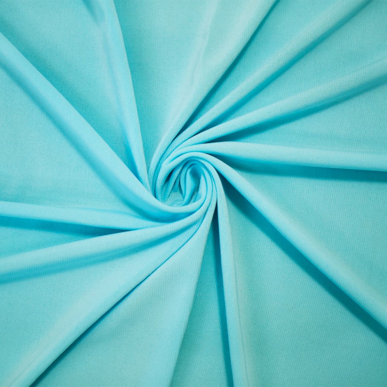 Aqua Blue Poly Stretch Spandex Solid ITY Knit Fabric By the Yard